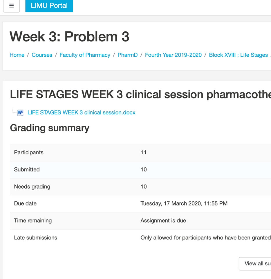 Doctor Pharmacy Program Students Continue to Follow their Lessons Remotely